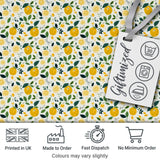 Fresh Lemon Citrus Pattern with Leaves and Sliced Fruit Design Digital Print Fabric by the Metre UK Sewing Quilting Textile