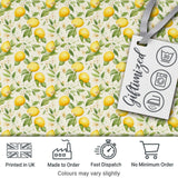 Soft Watercolour Lemons and Blossoms Botanical Seamless Pattern Digital Print Fabric by the Metre UK Sewing Quilting Textile