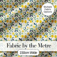 Playful Lemon Citrus and Leaves Repeat Pattern on Cream Background Digital Print Fabric by the Metre UK Sewing Quilting Textile