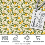 Elegant Lemon Branches with Blossoms on Light Cream Background Seamless Pattern Digital Print Fabric by the Metre UK Sewing Quilting Textile