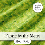 Fluid Green Marble Swirl Abstract Seamless Pattern Modern Design Digital Print Fabric by the Metre UK Sewing Quilting Textile