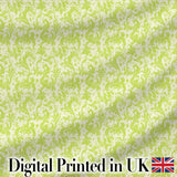 Elegant Green Damask Floral Vintage Seamless Pattern Digital Print Fabric by the Metre UK Sewing Quilting Textile