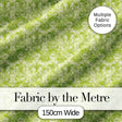 Classic Ornate Green Damask Floral Seamless Pattern Digital Print Fabric by the Metre UK Sewing Quilting Textile
