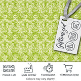 Classic Ornate Green Damask Floral Seamless Pattern Digital Print Fabric by the Metre UK Sewing Quilting Textile