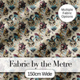 Gold and Black Stylised Venetian Masks in Repeating Pattern Seamless Digital Print Fabric by the Metre UK Sewing Quilting Textile