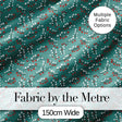 Soft Blue Green Foliage with Red Berries Watercolor Seamless Pattern Digital Print Fabric by the Metre UK Sewing Quilting Textile