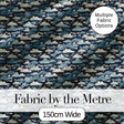 Vintage Style Cloud Pattern Night Sky Blue and Cream Seamless Design Digital Print Fabric by the Metre UK Sewing Quilting Textile