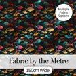 Bright Neon Tropical Fish Swim Pattern on Dark Ocean Background Digital Print Fabric by the Metre UK Sewing Quilting Textile