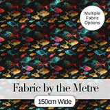Bright Neon Tropical Fish Swim Pattern on Dark Ocean Background Digital Print Fabric by the Metre UK Sewing Quilting Textile
