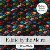 Vibrant Fish Underwater Scene on Dark Reef Background Digital Print Fabric by the Metre UK Sewing Quilting Textile
