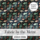 Cute Coral and Mint Fish with Seaweed Ocean Seamless Pattern Digital Print Fabric by the Metre UK Sewing Quilting Textile