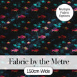 Neon Pink and Blue Fish in Deep Sea Background Seamless Pattern Digital Print Fabric by the Metre UK Sewing Quilting Textile