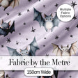 Cute Watercolor Bats and Stars Seamless Pattern Pastel Lilac Background Digital Print Fabric by the Metre UK Sewing Quilting Textile