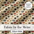 Warm Vintage Camera Pattern with Wooden Texture Background Seamless Design Digital Print Fabric by the Metre UK Sewing Quilting Textile