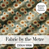 Pastel Fern Leaves in Soft Multicolour Botanical Pattern Digital Print Fabric by the Metre UK Sewing Quilting Textile