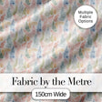 Soft Pastel Fern Leaves on Light Neutral Background Digital Print Fabric by the Metre UK Sewing Quilting Textile