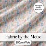 Soft Pastel Fern Leaves on Light Neutral Background Digital Print Fabric by the Metre UK Sewing Quilting Textile
