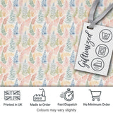 Soft Pastel Fern Leaves on Light Neutral Background Digital Print Fabric by the Metre UK Sewing Quilting Textile