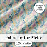 Soft Pastel Botanical Leaves Seamless Watercolor Pattern Digital Print Fabric by the Metre UK Sewing Quilting Textile