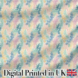 Soft Pastel Botanical Leaves Seamless Watercolor Pattern Digital Print Fabric by the Metre UK Sewing Quilting Textile