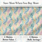 Soft Pastel Botanical Leaves Seamless Watercolor Pattern Digital Print Fabric by the Metre UK Sewing Quilting Textile