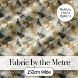 Neutral Beige Tropical Palm Leaf Watercolor Seamless Pattern Digital Print Fabric by the Metre UK Sewing Quilting Textile