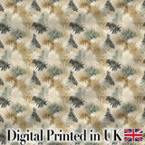 Neutral Beige Tropical Palm Leaf Watercolor Seamless Pattern Digital Print Fabric by the Metre UK Sewing Quilting Textile