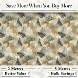 Neutral Beige Tropical Palm Leaf Watercolor Seamless Pattern Digital Print Fabric by the Metre UK Sewing Quilting Textile