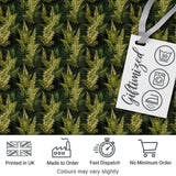 Dark Green Dense Fern Forest Seamless Pattern Digital Print Fabric by the Metre UK Sewing Quilting Textile