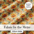 Soft Pastel Orange Peony Floral Seamless Pattern Light Botanical Design Digital Print Fabric by the Metre UK Sewing Quilting Textile