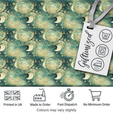 Celestial Moon and Stars Seamless Pattern Dreamy Night Sky Design Digital Print Fabric by the Metre UK Sewing Quilting Textile