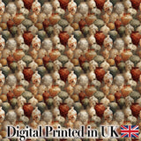 Rustic Aged Ceramic Vase Pattern in Earthy Tones Vintage Pottery Texture Digital Print Fabric by the Metre UK Sewing Quilting Textile