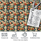 Rich Floral Arrangement with Tulips in Ornate Vase on Dark Background Digital Print Fabric by the Metre UK Sewing Quilting Textile