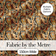 Abstract Tribal Line Art Pattern with Organic Shapes in Earthy Orange and Beige Digital Print Fabric by the Metre UK Sewing Quilting Textile