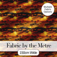 Textured African Landscape with Sunset Scene and Silhouettes in Warm Hues Digital Print Fabric by the Metre UK Sewing Quilting Textile