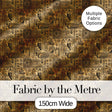 Vintage Tribal Illustration Pattern with Hand Drawn Symbols in Sepia Tones Digital Print Fabric by the Metre UK Sewing Quilting Textile
