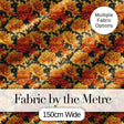 Layered Autumn Chrysanthemum Floral Pattern with Mixed Orange and Yellow Blooms Digital Print Fabric by the Metre UK Sewing Quilting Textile