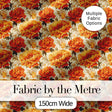 Vibrant Orange Blossom Floral Pattern with Layered Petals and Warm Tones Digital Print Fabric by the Metre UK Sewing Quilting Textile
