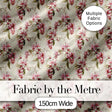 Orchid Blossom  with Subtle Watercolour Effect on Light Background Digital Print Fabric by the Metre UK Sewing Quilting Textile