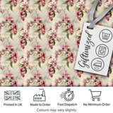 Orchid Blossom  with Subtle Watercolour Effect on Light Background Digital Print Fabric by the Metre UK Sewing Quilting Textile