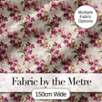 Blush Pink Orchid Sprays on Textured Neutral Background Elegant Floral Digital Print Fabric by the Metre UK Sewing Quilting Textile
