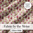 Pink Orchid Garden Floral Pattern on Light Cream Background Digital Print Fabric by the Metre UK Sewing Quilting Textile