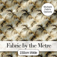 Neutral Palm Leaf Silhouette Pattern in Soft Beige and Brown Tones Digital Print Fabric by the Metre UK Sewing Quilting Textile