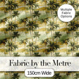 Tropical Coastal Landscape with Palm Trees and Ocean Scene Pattern Digital Print Fabric by the Metre UK Sewing Quilting Textile