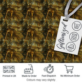 Grunge Style Tropical Palm Tree Pattern in Dark Earthy Brown Tones Digital Print Fabric by the Metre UK Sewing Quilting Textile