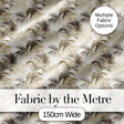 Neutral Palm Leaf Silhouette Pattern in Soft Beige and Taupe Tones Digital Print Fabric by the Metre UK Sewing Quilting Textile