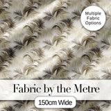Neutral Palm Leaf Silhouette Pattern in Soft Beige and Taupe Tones Digital Print Fabric by the Metre UK Sewing Quilting Textile
