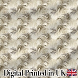 Neutral Palm Leaf Silhouette Pattern in Soft Beige and Taupe Tones Digital Print Fabric by the Metre UK Sewing Quilting Textile