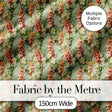 Soft Mint Green Floral Stripe Pattern with Peach and Cream Blossoms Digital Print Fabric by the Metre UK Sewing Quilting Textile