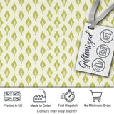 Minimalist Light Green Leaf Motif Seamless Pattern on Cream Background Digital Print Fabric by the Metre UK Sewing Quilting Textile